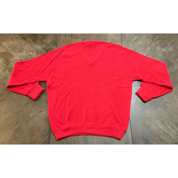 Vintage Saddlebred Belk Stores Services Sweater Red Polo Horse Size Large L - Picture 10 of 11